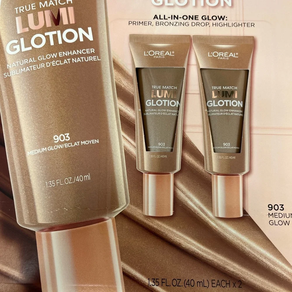 L’Oréal True Match Lumi Glotion Natural Glow Enhancer 1.35 Oz 903 Medium x2